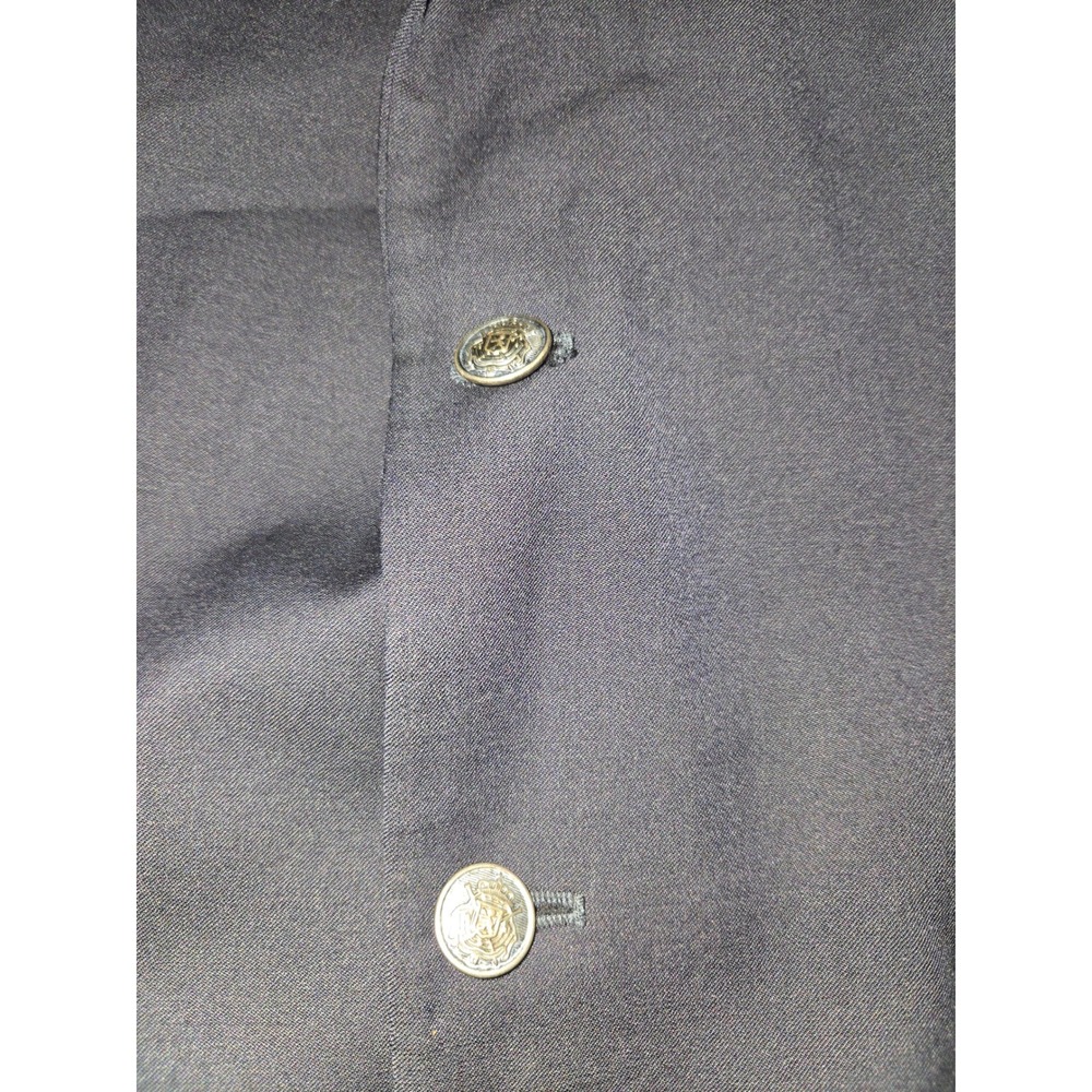 Michael Kors Mens Navy Blue 100% Wool Crest Button Blazer Jacket 46R - Picture 8 of 14